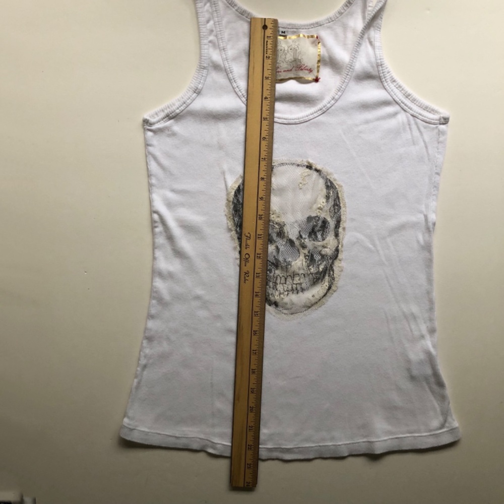 Scull Tank Top Med, White - Picture 5 of 8